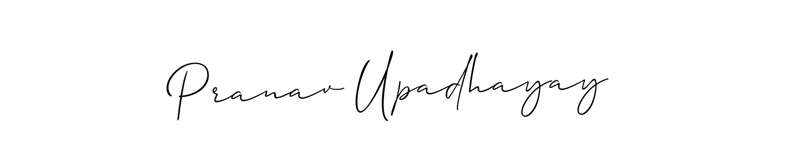 Design your own signature with our free online signature maker. With this signature software, you can create a handwritten (Allison_Script) signature for name Pranav Upadhayay. Pranav Upadhayay signature style 2 images and pictures png