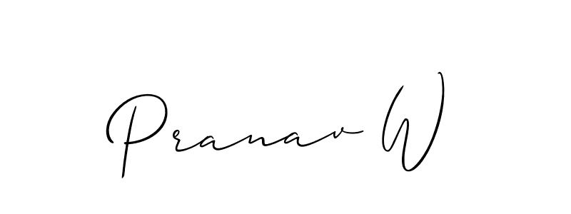 Best and Professional Signature Style for Pranav W. Allison_Script Best Signature Style Collection. Pranav W signature style 2 images and pictures png