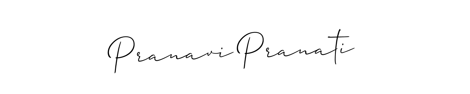 You should practise on your own different ways (Allison_Script) to write your name (Pranavi Pranati) in signature. don't let someone else do it for you. Pranavi Pranati signature style 2 images and pictures png