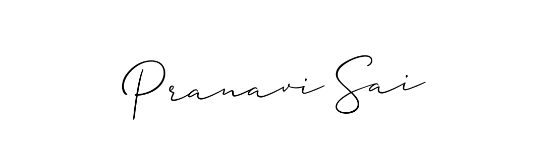 You should practise on your own different ways (Allison_Script) to write your name (Pranavi Sai) in signature. don't let someone else do it for you. Pranavi Sai signature style 2 images and pictures png