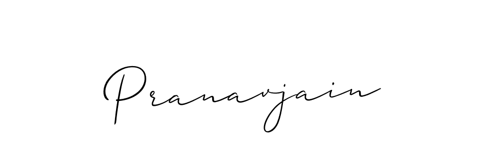 Make a beautiful signature design for name Pranavjain. With this signature (Allison_Script) style, you can create a handwritten signature for free. Pranavjain signature style 2 images and pictures png