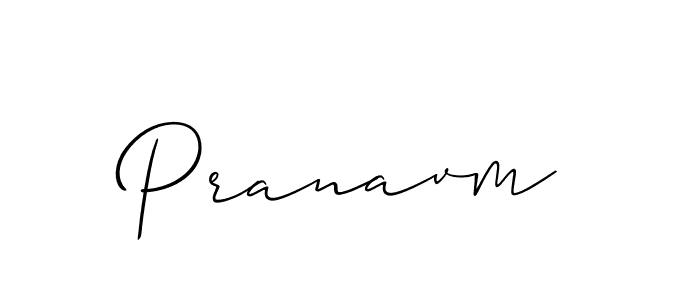 Pranavm stylish signature style. Best Handwritten Sign (Allison_Script) for my name. Handwritten Signature Collection Ideas for my name Pranavm. Pranavm signature style 2 images and pictures png