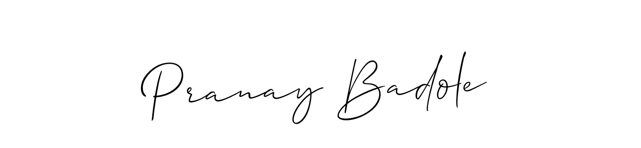 The best way (Allison_Script) to make a short signature is to pick only two or three words in your name. The name Pranay Badole include a total of six letters. For converting this name. Pranay Badole signature style 2 images and pictures png