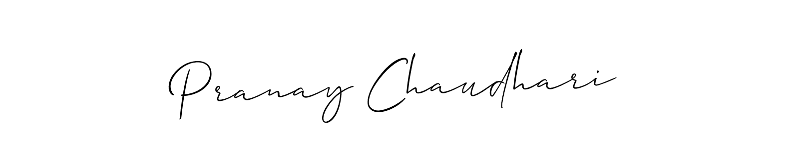 Allison_Script is a professional signature style that is perfect for those who want to add a touch of class to their signature. It is also a great choice for those who want to make their signature more unique. Get Pranay Chaudhari name to fancy signature for free. Pranay Chaudhari signature style 2 images and pictures png
