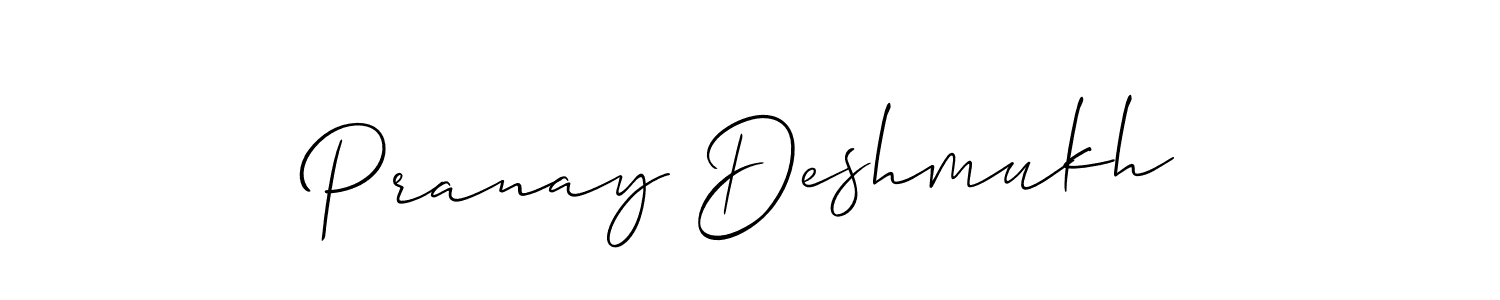 You can use this online signature creator to create a handwritten signature for the name Pranay Deshmukh. This is the best online autograph maker. Pranay Deshmukh signature style 2 images and pictures png