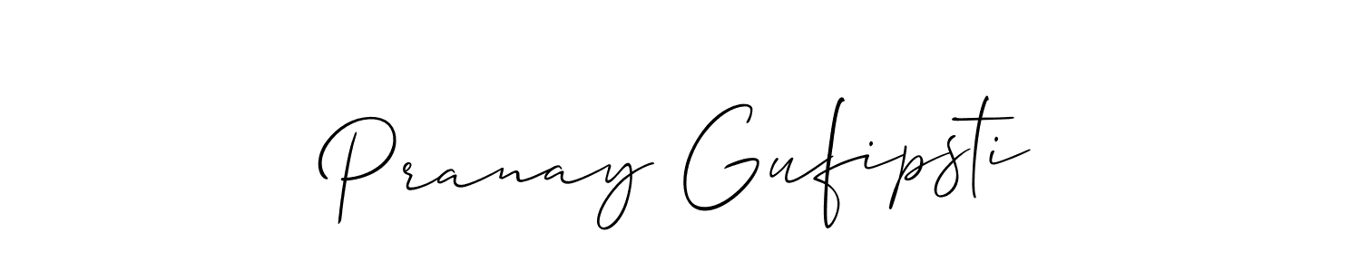 Also You can easily find your signature by using the search form. We will create Pranay Gufipsti name handwritten signature images for you free of cost using Allison_Script sign style. Pranay Gufipsti signature style 2 images and pictures png