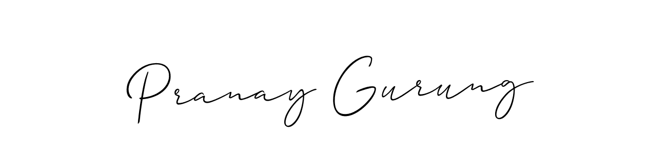 Make a beautiful signature design for name Pranay Gurung. Use this online signature maker to create a handwritten signature for free. Pranay Gurung signature style 2 images and pictures png