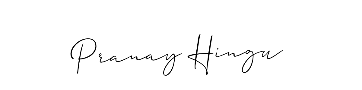 The best way (Allison_Script) to make a short signature is to pick only two or three words in your name. The name Pranay Hingu include a total of six letters. For converting this name. Pranay Hingu signature style 2 images and pictures png