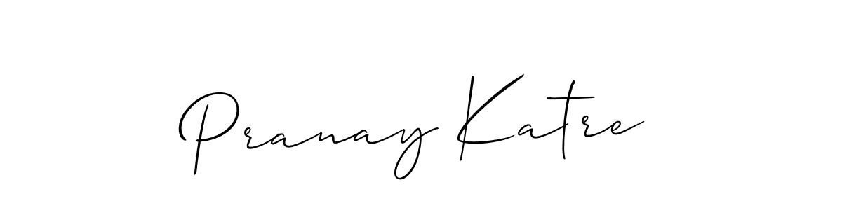 How to make Pranay Katre signature? Allison_Script is a professional autograph style. Create handwritten signature for Pranay Katre name. Pranay Katre signature style 2 images and pictures png
