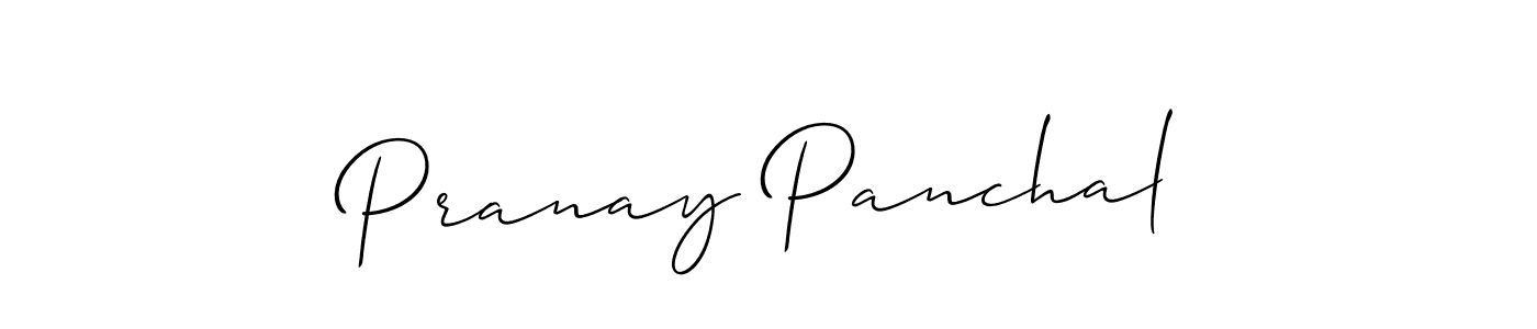 Use a signature maker to create a handwritten signature online. With this signature software, you can design (Allison_Script) your own signature for name Pranay Panchal. Pranay Panchal signature style 2 images and pictures png