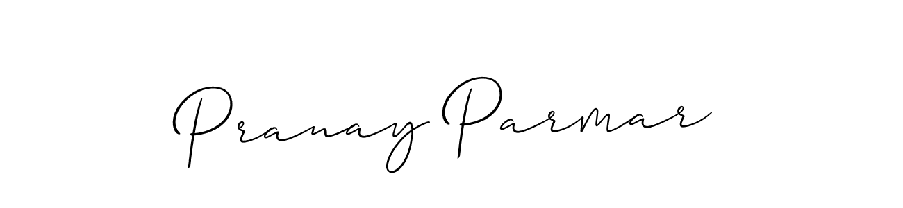 Make a short Pranay Parmar signature style. Manage your documents anywhere anytime using Allison_Script. Create and add eSignatures, submit forms, share and send files easily. Pranay Parmar signature style 2 images and pictures png