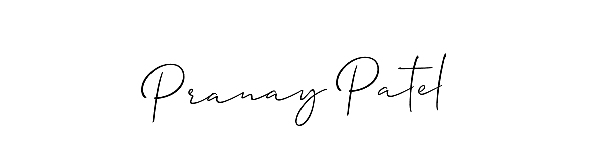 Use a signature maker to create a handwritten signature online. With this signature software, you can design (Allison_Script) your own signature for name Pranay Patel. Pranay Patel signature style 2 images and pictures png