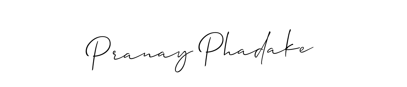 Also You can easily find your signature by using the search form. We will create Pranay Phadake name handwritten signature images for you free of cost using Allison_Script sign style. Pranay Phadake signature style 2 images and pictures png