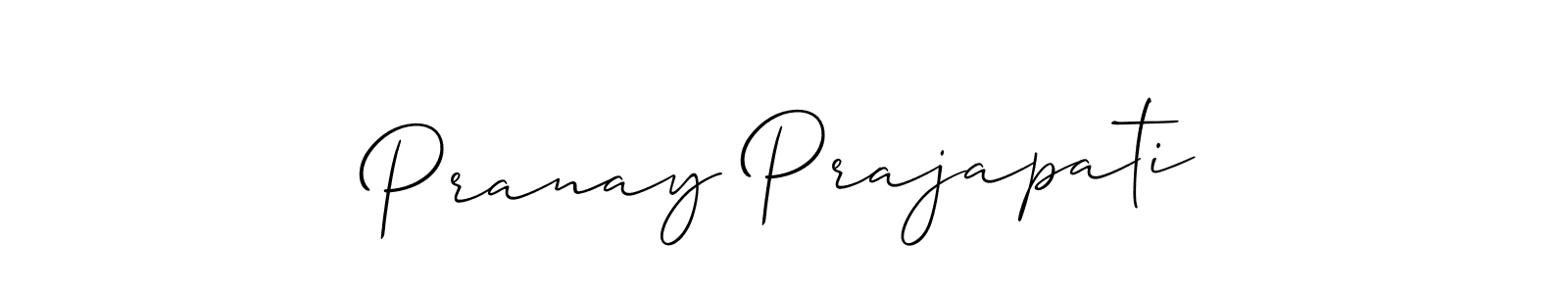 Also You can easily find your signature by using the search form. We will create Pranay Prajapati name handwritten signature images for you free of cost using Allison_Script sign style. Pranay Prajapati signature style 2 images and pictures png