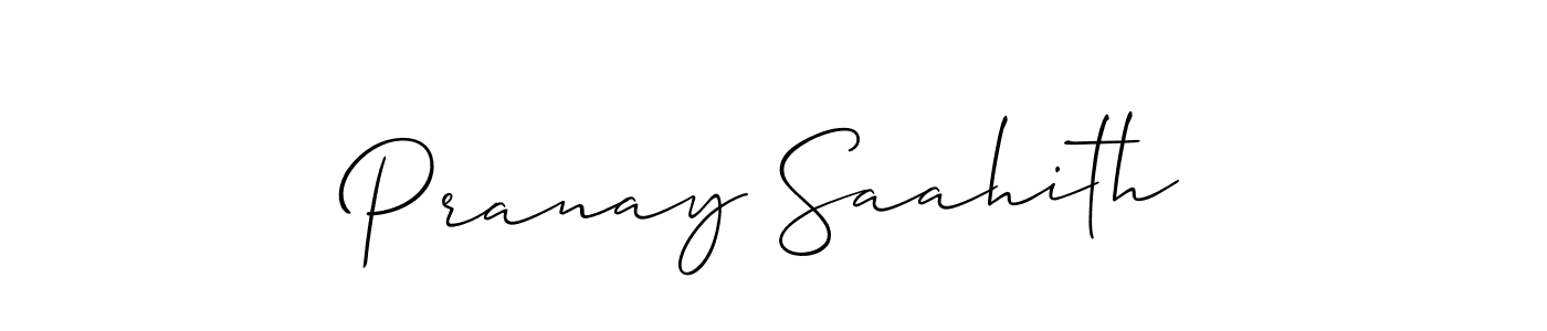 This is the best signature style for the Pranay Saahith name. Also you like these signature font (Allison_Script). Mix name signature. Pranay Saahith signature style 2 images and pictures png