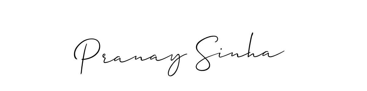 Also You can easily find your signature by using the search form. We will create Pranay Sinha name handwritten signature images for you free of cost using Allison_Script sign style. Pranay Sinha signature style 2 images and pictures png