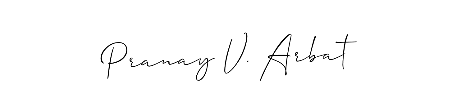 Make a beautiful signature design for name Pranay V. Arbat. Use this online signature maker to create a handwritten signature for free. Pranay V. Arbat signature style 2 images and pictures png