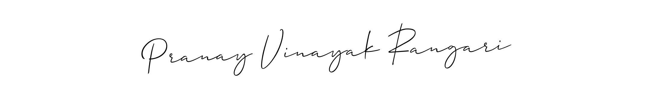 How to make Pranay Vinayak Rangari signature? Allison_Script is a professional autograph style. Create handwritten signature for Pranay Vinayak Rangari name. Pranay Vinayak Rangari signature style 2 images and pictures png