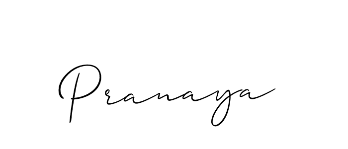 Design your own signature with our free online signature maker. With this signature software, you can create a handwritten (Allison_Script) signature for name Pranaya. Pranaya signature style 2 images and pictures png