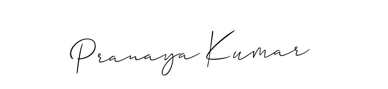 Also You can easily find your signature by using the search form. We will create Pranaya Kumar name handwritten signature images for you free of cost using Allison_Script sign style. Pranaya Kumar signature style 2 images and pictures png