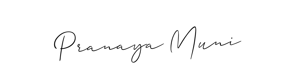 if you are searching for the best signature style for your name Pranaya Muni. so please give up your signature search. here we have designed multiple signature styles  using Allison_Script. Pranaya Muni signature style 2 images and pictures png