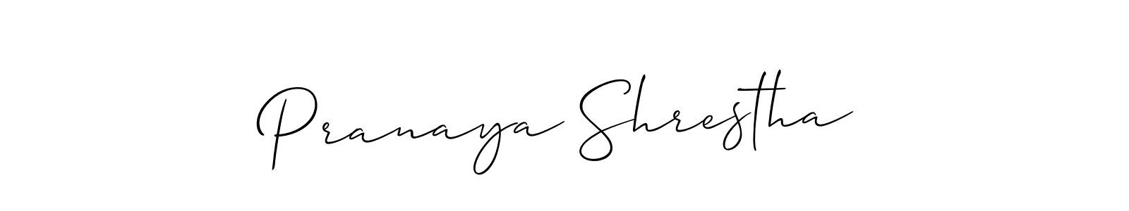 Also You can easily find your signature by using the search form. We will create Pranaya Shrestha name handwritten signature images for you free of cost using Allison_Script sign style. Pranaya Shrestha signature style 2 images and pictures png