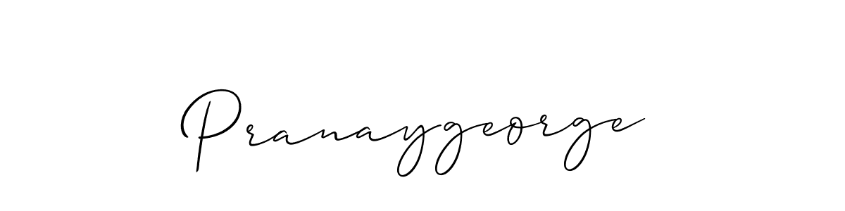 How to Draw Pranaygeorge signature style? Allison_Script is a latest design signature styles for name Pranaygeorge. Pranaygeorge signature style 2 images and pictures png