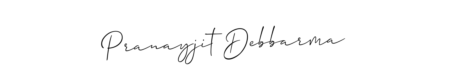 Also You can easily find your signature by using the search form. We will create Pranayjit Debbarma name handwritten signature images for you free of cost using Allison_Script sign style. Pranayjit Debbarma signature style 2 images and pictures png