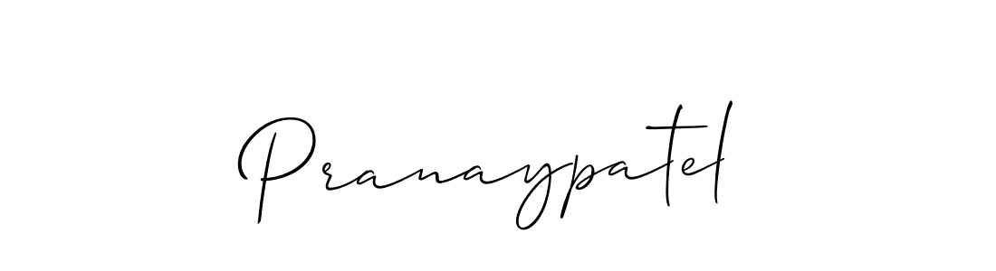 Make a beautiful signature design for name Pranaypatel. With this signature (Allison_Script) style, you can create a handwritten signature for free. Pranaypatel signature style 2 images and pictures png