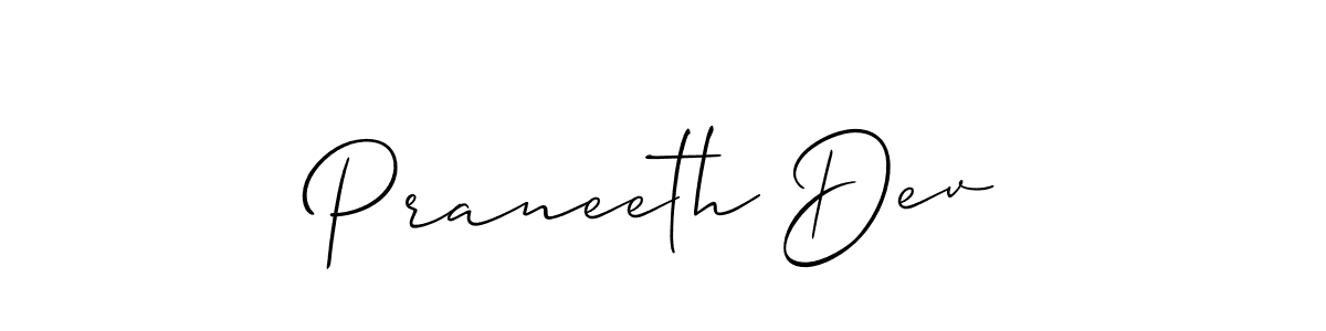 How to Draw Praneeth Dev signature style? Allison_Script is a latest design signature styles for name Praneeth Dev. Praneeth Dev signature style 2 images and pictures png