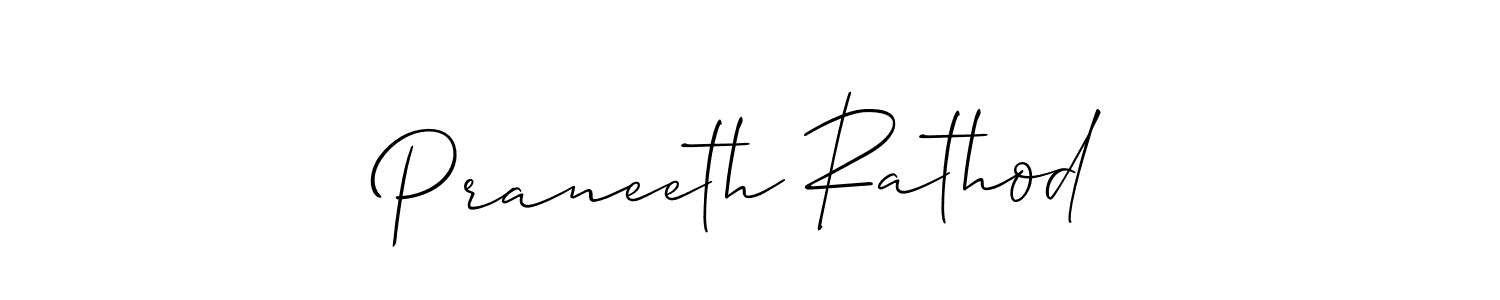 It looks lik you need a new signature style for name Praneeth Rathod. Design unique handwritten (Allison_Script) signature with our free signature maker in just a few clicks. Praneeth Rathod signature style 2 images and pictures png