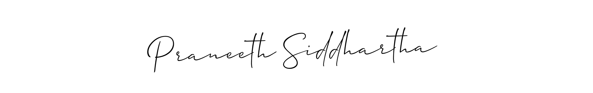 Design your own signature with our free online signature maker. With this signature software, you can create a handwritten (Allison_Script) signature for name Praneeth Siddhartha. Praneeth Siddhartha signature style 2 images and pictures png