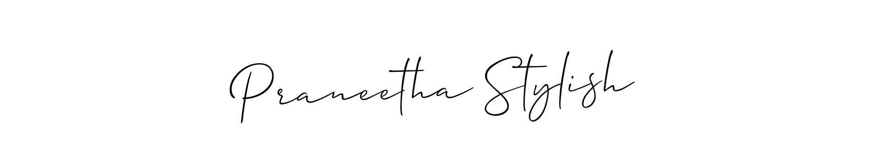 How to make Praneetha Stylish name signature. Use Allison_Script style for creating short signs online. This is the latest handwritten sign. Praneetha Stylish signature style 2 images and pictures png