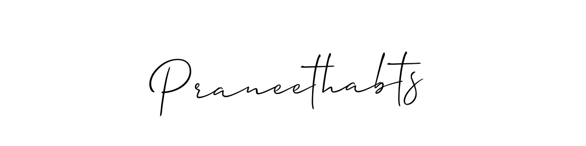 Similarly Allison_Script is the best handwritten signature design. Signature creator online .You can use it as an online autograph creator for name Praneethabts. Praneethabts signature style 2 images and pictures png