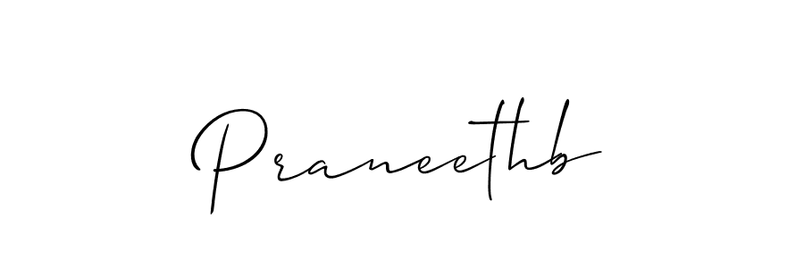 Make a short Praneethb signature style. Manage your documents anywhere anytime using Allison_Script. Create and add eSignatures, submit forms, share and send files easily. Praneethb signature style 2 images and pictures png