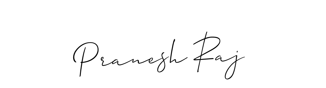 Use a signature maker to create a handwritten signature online. With this signature software, you can design (Allison_Script) your own signature for name Pranesh Raj. Pranesh Raj signature style 2 images and pictures png