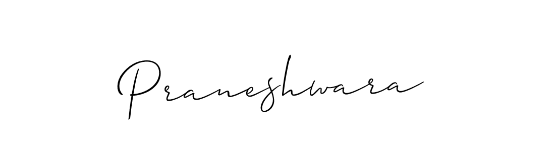 Create a beautiful signature design for name Praneshwara. With this signature (Allison_Script) fonts, you can make a handwritten signature for free. Praneshwara signature style 2 images and pictures png