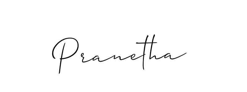 Best and Professional Signature Style for Pranetha. Allison_Script Best Signature Style Collection. Pranetha signature style 2 images and pictures png