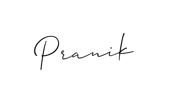 Also You can easily find your signature by using the search form. We will create Pranik name handwritten signature images for you free of cost using Allison_Script sign style. Pranik signature style 2 images and pictures png