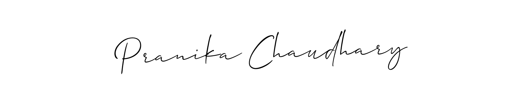 Make a short Pranika Chaudhary signature style. Manage your documents anywhere anytime using Allison_Script. Create and add eSignatures, submit forms, share and send files easily. Pranika Chaudhary signature style 2 images and pictures png