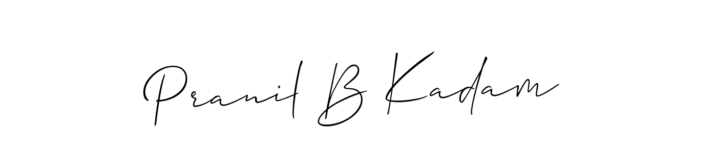 Check out images of Autograph of Pranil B Kadam name. Actor Pranil B Kadam Signature Style. Allison_Script is a professional sign style online. Pranil B Kadam signature style 2 images and pictures png