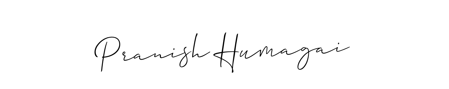 This is the best signature style for the Pranish Humagai name. Also you like these signature font (Allison_Script). Mix name signature. Pranish Humagai signature style 2 images and pictures png