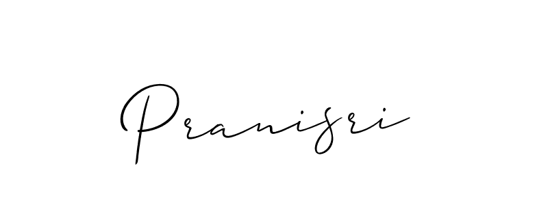 Also You can easily find your signature by using the search form. We will create Pranisri name handwritten signature images for you free of cost using Allison_Script sign style. Pranisri signature style 2 images and pictures png