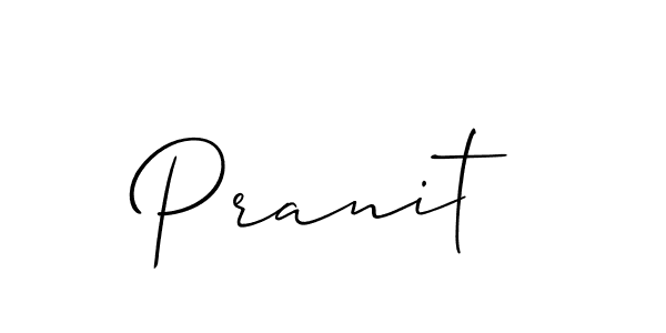 Use a signature maker to create a handwritten signature online. With this signature software, you can design (Allison_Script) your own signature for name Pranit. Pranit signature style 2 images and pictures png