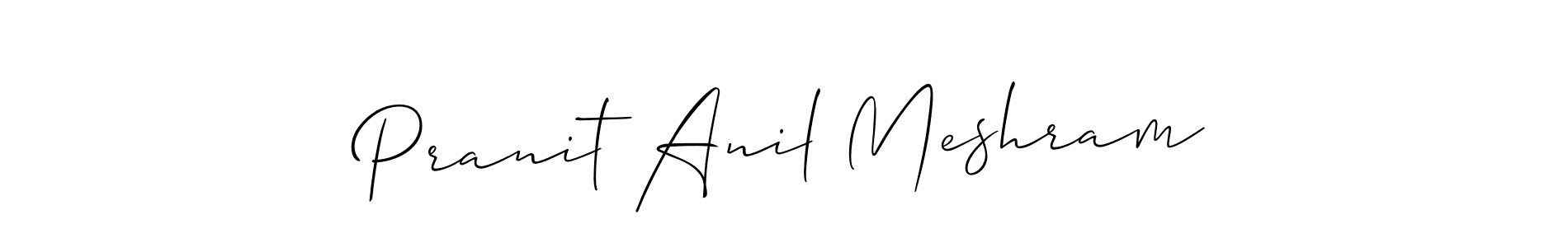 if you are searching for the best signature style for your name Pranit Anil Meshram. so please give up your signature search. here we have designed multiple signature styles  using Allison_Script. Pranit Anil Meshram signature style 2 images and pictures png