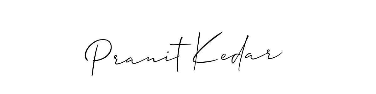 Make a beautiful signature design for name Pranit Kedar. With this signature (Allison_Script) style, you can create a handwritten signature for free. Pranit Kedar signature style 2 images and pictures png