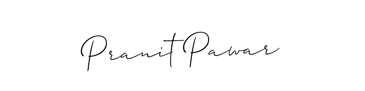 Create a beautiful signature design for name Pranit Pawar. With this signature (Allison_Script) fonts, you can make a handwritten signature for free. Pranit Pawar signature style 2 images and pictures png