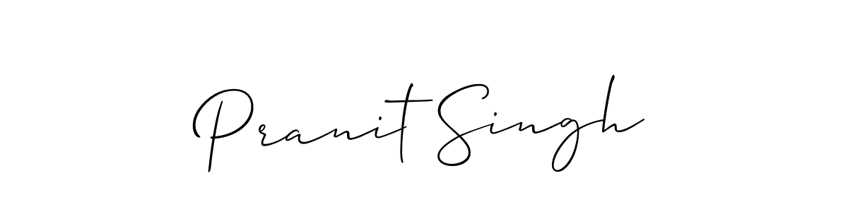 Design your own signature with our free online signature maker. With this signature software, you can create a handwritten (Allison_Script) signature for name Pranit Singh. Pranit Singh signature style 2 images and pictures png