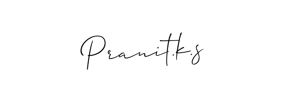 Make a beautiful signature design for name Pranit.k.s. Use this online signature maker to create a handwritten signature for free. Pranit.k.s signature style 2 images and pictures png