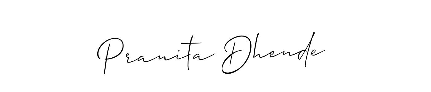 Pranita Dhende stylish signature style. Best Handwritten Sign (Allison_Script) for my name. Handwritten Signature Collection Ideas for my name Pranita Dhende. Pranita Dhende signature style 2 images and pictures png